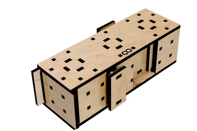 Altair 27 Steps Wooden Puzzle Box IQ Logic 3D Puzzle