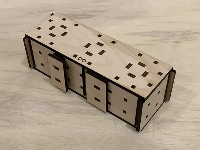 Altair 27 Steps Wooden Puzzle Box IQ Logic 3D Puzzle
