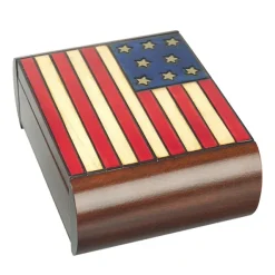 American Flag Secret Wooden Puzzle Box