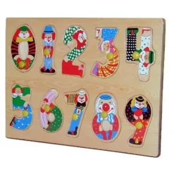 Artistic Numbers Peg Wooden Puzzle