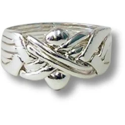 6 Band Sterling Silver Puzzle Ring