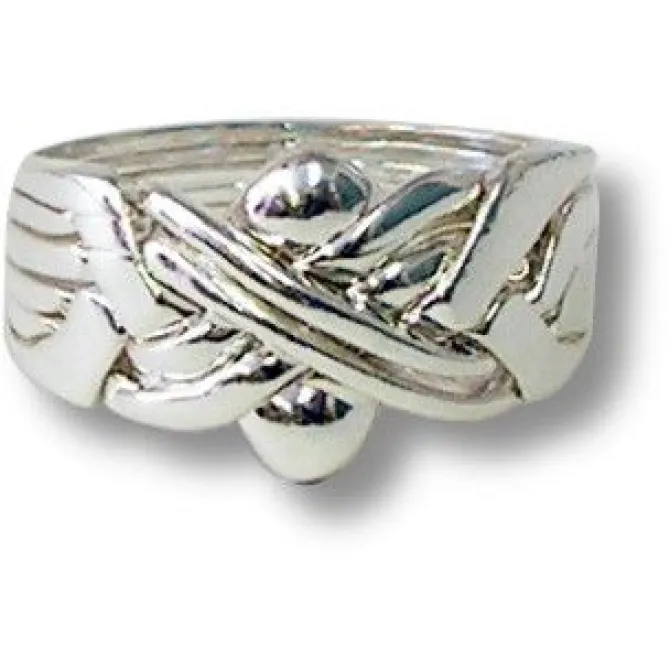 6 Band Sterling Silver Puzzle Ring