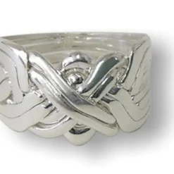 8 Band Sterling Silver Puzzle Ring