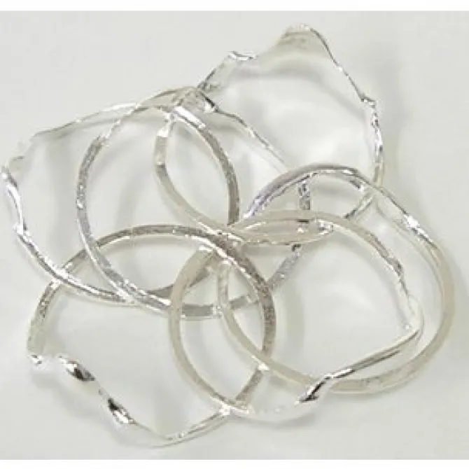 6 Band Sterling Silver Puzzle Ring