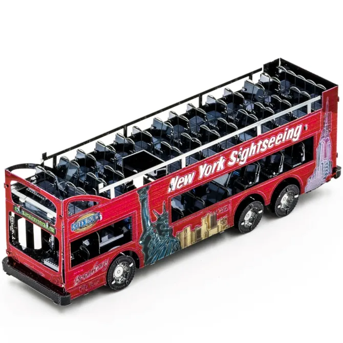 Big Apple Tour Bus In Red - Metal Earth 3D Model Puzzle