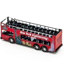 Big Apple Tour Bus In Red - Metal Earth 3D Model Puzzle