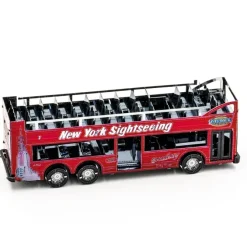 Big Apple Tour Bus In Red - Metal Earth 3D Model Puzzle