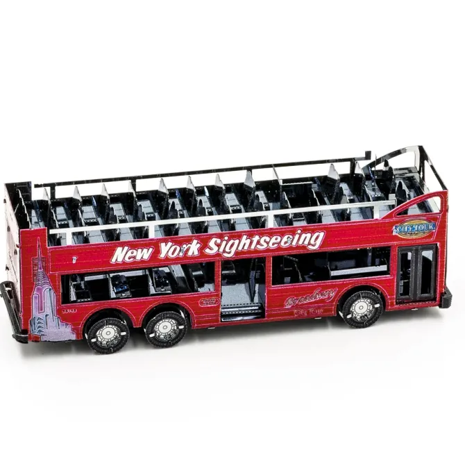 Big Apple Tour Bus In Red - Metal Earth 3D Model Puzzle