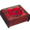 Big Poppy Flower Secret Wooden Puzzle Box