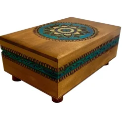 Blue Kaleidoscope - Secret Wooden Puzzle Box