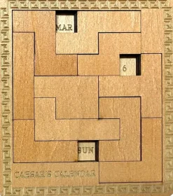 Caesar's Calendar - IQ Brain Teaser Wooden Puzzle