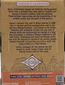 Caesar's Calendar - IQ Brain Teaser Wooden Puzzle
