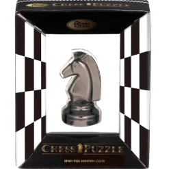 Cast Chess Knight Black- Hanayama Metal Puzzle