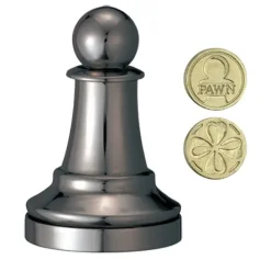 Cast Chess Pawn Black- Hanayama Metal Puzzle