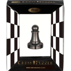 Cast Chess Pawn Black- Hanayama Metal Puzzle