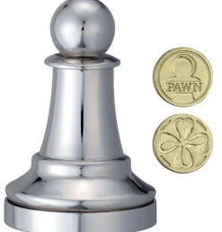 Cast Chess Pawn Silver - Hanayama Metal Puzzle