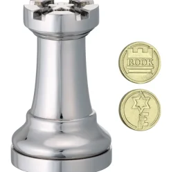 Cast Chess Rook Silver - Hanayama Metal Puzzle