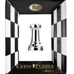 Cast Chess Rook Silver - Hanayama Metal Puzzle