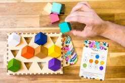 Chroma Cube Logic Game Puzzle with 25 Card Puzzles for Adults, IQ Game, Award Winning Brain Teaser