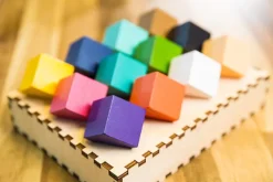 Chroma Cube Logic Game Puzzle with 25 Card Puzzles for Adults, IQ Game, Award Winning Brain Teaser