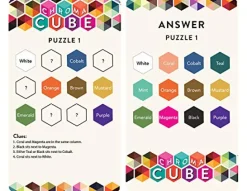 Chroma Cube Logic Game Puzzle with 25 Card Puzzles for Adults, IQ Game, Award Winning Brain Teaser