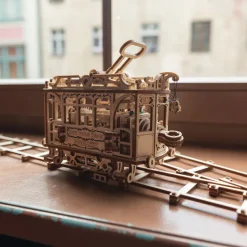 City Train With Rails - 3D Mechanical, Engineering Self-Assembled Puzzle