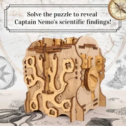 Cluebox Captain's Nemo Nautilus Puzzle Box - 60 min Escape Room in a Box