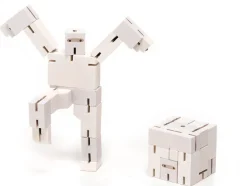 Cubebot Ninja White - 3D Wooden Brainteaser Puzzle