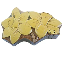 Daffodil Flower - Secret Wooden Puzzle Box