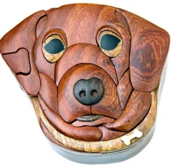 Dog - Secret Wooden Puzzle Box