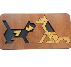 Dog and Cat - Packing Problem Wooden Puzzle