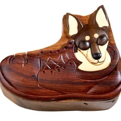 Dog In Shoe - Secret Wooden Puzzle Box
