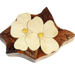 Dogwood Flower - Secret Wooden Puzzle Box