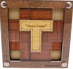 Down Under - Wooden Brain Teaser Puzzle Packing Problem