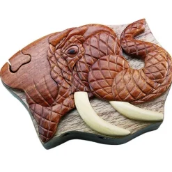 Elephant Head - Secret Wooden Puzzle Box