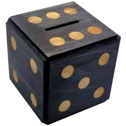Enigma Dice Cube Secret Puzzle Box Money Trick Box - Black Color
