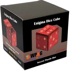 Enigma Dice Cube Secret Puzzle Box Money Trick Box - Red Color