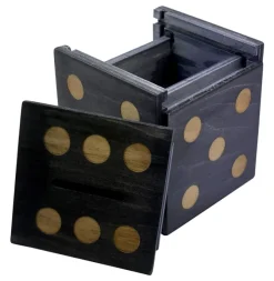 Enigma Dice Cube Secret Puzzle Box Money Trick Box - Black Color