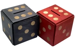 Enigma Dice Cube Secret Puzzle Box Money Trick Box - Black Color