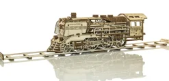 Express Train With Rails - 3D Mechanical, Engineering Self-Assembled Puzzle