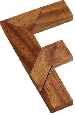 F Letter Puzzle Wooden Brain Teaser