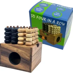 Four In A Row 3D - Wooden Strategy Game