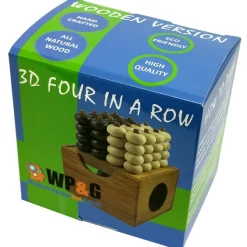 Four In A Row 3D - Wooden Strategy Game
