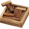Four T's Wooden Puzzle Brain Teaser