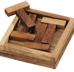 Four T's Wooden Puzzle Brain Teaser