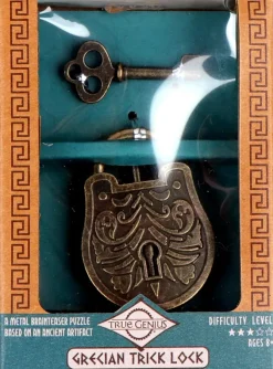 Grecian Trick Lock - Brainteaser Metal Puzzle Lock