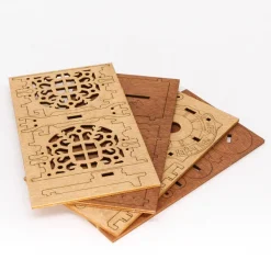 Happy New Year Gift Puzzle Box Lock - DIY Wooden kit