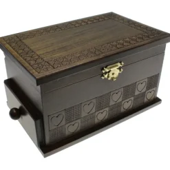 Heart Trick Large Puzzle Box With Secret Drawers - Handcrafted wooden box