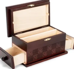 Heart Trick Large Puzzle Box With Secret Drawers - Handcrafted wooden box