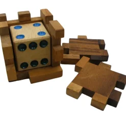 Hidden Dice Cube - Interlocking Wooden Puzzle